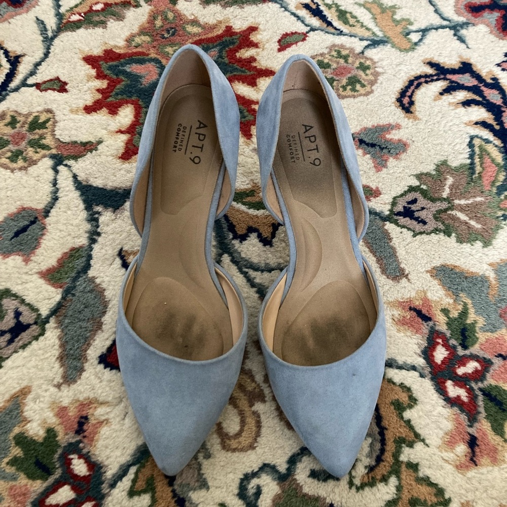 Apt 9 blue suede high heels